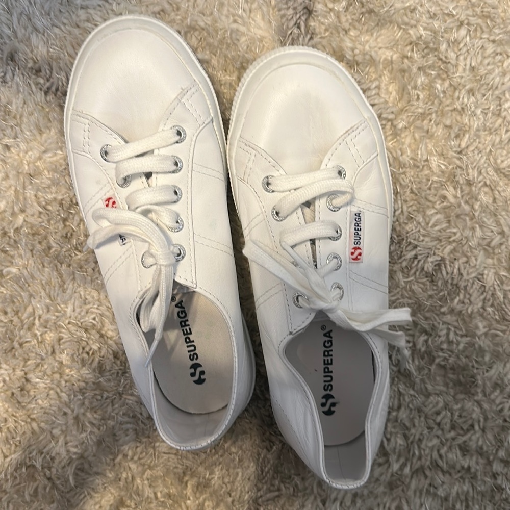 White leather superga